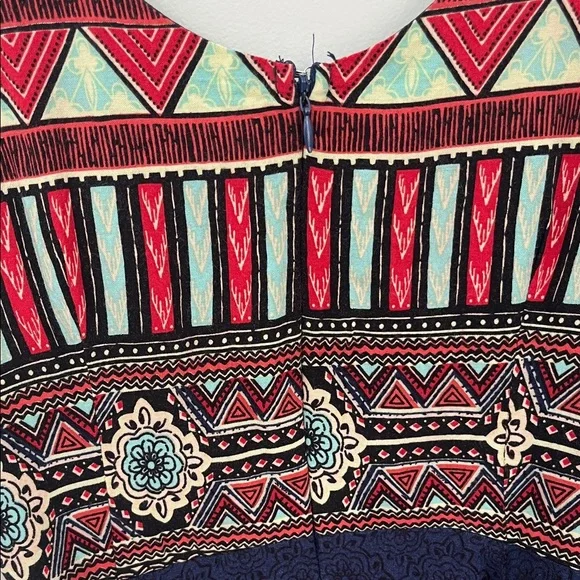 Francesca’s Bohemian Patterned Sleeveless Dress, Multicolor, Women's Size S - Picture 5 of 6